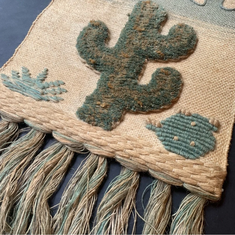 v i n t a g e :: 80s Woven Southwestern Desert Tapestry Wall Hanging